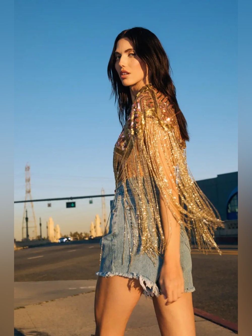 Nasty Gal star tasseled beaded cape - Picture 8 of 12